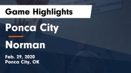 Ponca City  vs Norman  Game Highlights - Feb. 29, 2020