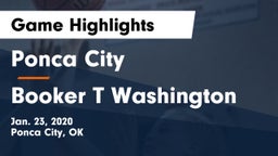 Ponca City  vs Booker T Washington  Game Highlights - Jan. 23, 2020