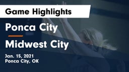 Ponca City  vs Midwest City  Game Highlights - Jan. 15, 2021