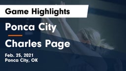 Ponca City  vs Charles Page  Game Highlights - Feb. 25, 2021