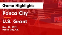 Ponca City  vs U.S. Grant  Game Highlights - Dec. 27, 2019