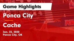 Ponca City  vs Cache  Game Highlights - Jan. 23, 2020