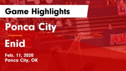 Ponca City  vs Enid  Game Highlights - Feb. 11, 2020