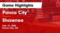 Ponca City  vs Shawnee  Game Highlights - Feb. 21, 2020