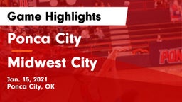 Ponca City  vs Midwest City  Game Highlights - Jan. 15, 2021
