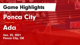 Ponca City  vs Ada  Game Highlights - Jan. 23, 2021