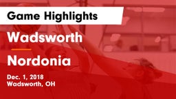Wadsworth  vs Nordonia  Game Highlights - Dec. 1, 2018