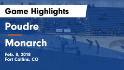 Poudre  vs Monarch  Game Highlights - Feb. 8, 2018
