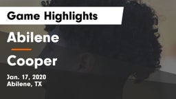 Abilene  vs Cooper  Game Highlights - Jan. 17, 2020