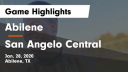 Abilene  vs San Angelo Central  Game Highlights - Jan. 28, 2020