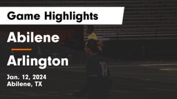 Abilene  vs Arlington  Game Highlights - Jan. 12, 2024