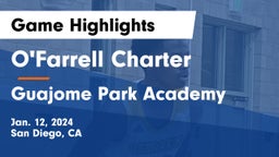 O'Farrell Charter  vs Guajome Park Academy  Game Highlights - Jan. 12, 2024