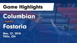 Columbian  vs Fostoria  Game Highlights - Nov. 27, 2018
