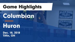 Columbian  vs Huron  Game Highlights - Dec. 18, 2018
