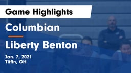 Columbian  vs Liberty Benton  Game Highlights - Jan. 7, 2021