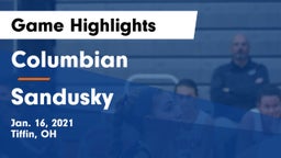 Columbian  vs Sandusky  Game Highlights - Jan. 16, 2021