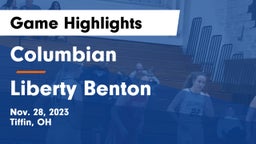 Columbian  vs Liberty Benton  Game Highlights - Nov. 28, 2023