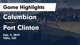 Columbian  vs Port Clinton  Game Highlights - Feb. 9, 2019