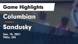 Columbian  vs Sandusky  Game Highlights - Jan. 15, 2021