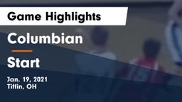 Columbian  vs Start  Game Highlights - Jan. 19, 2021
