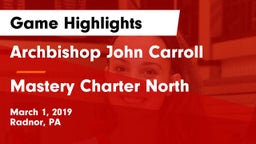 Archbishop John Carroll  vs Mastery Charter North  Game Highlights - March 1, 2019
