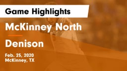 McKinney North  vs Denison  Game Highlights - Feb. 25, 2020