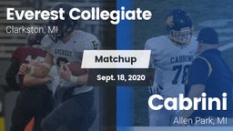 Matchup: Everest Collegiate vs. Cabrini  2020