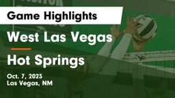 West Las Vegas  vs Hot Springs  Game Highlights - Oct. 7, 2023