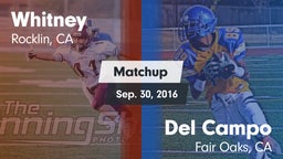 Matchup: Whitney  vs. Del Campo  2016