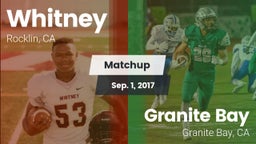 Matchup: Whitney  vs. Granite Bay  2017