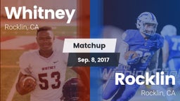 Matchup: Whitney  vs. Rocklin  2017