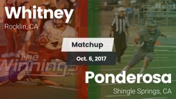 Matchup: Whitney  vs. Ponderosa  2017