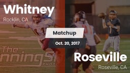 Matchup: Whitney  vs. Roseville  2017
