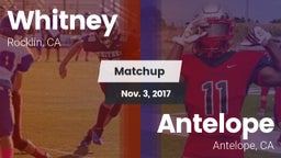 Matchup: Whitney  vs. Antelope  2017