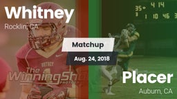 Matchup: Whitney  vs. Placer  2018