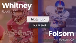 Matchup: Whitney  vs. Folsom  2018