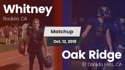 Matchup: Whitney  vs. Oak Ridge  2018