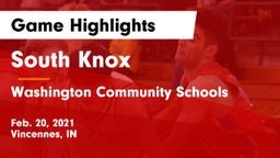 South Knox  vs Washington Community Schools Game Highlights - Feb. 20, 2021