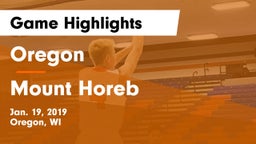 Oregon  vs Mount Horeb  Game Highlights - Jan. 19, 2019