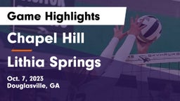 Chapel Hill  vs Lithia Springs Game Highlights - Oct. 7, 2023