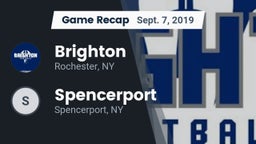 Recap: Brighton  vs. Spencerport  2019
