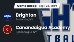 Recap: Brighton  vs. Canandaigua Academy  2019