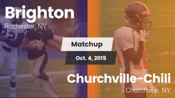 Matchup: Brighton  vs. Churchville-Chili  2019