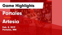Portales  vs Artesia  Game Highlights - Feb. 8, 2019