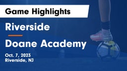 Riverside  vs Doane Academy Game Highlights - Oct. 7, 2023