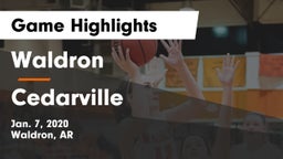 Waldron  vs Cedarville  Game Highlights - Jan. 7, 2020