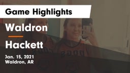 Waldron  vs Hackett Game Highlights - Jan. 15, 2021