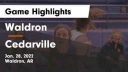 Waldron  vs Cedarville  Game Highlights - Jan. 28, 2022