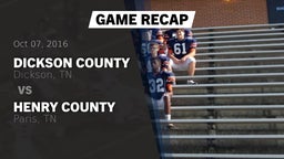 Recap: Dickson County  vs. Henry County  2016