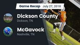 Recap: Dickson County  vs. McGavock  2018